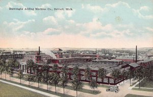 Burroughs Adding Machine Company, Detroit, Michigan, Early Postcard, Unused