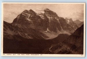 Banff Canada Postcard Mt. Temple From Saddleback Mountain c1910's Antique