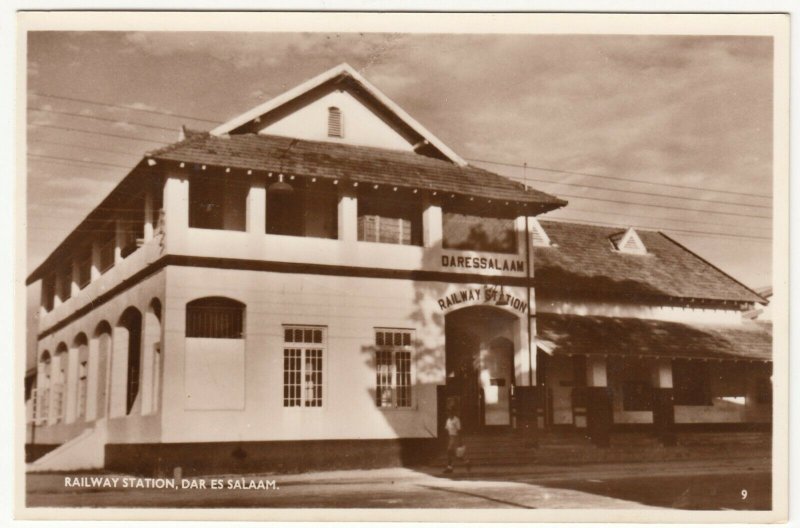 Tanzania; Railway Station Exterior, Dar-Es-Salaam PPC By Moloo Brothers, Unused 