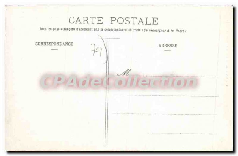 Old Postcard Parthenay St Lawrence Church and Overview (3rd edition)