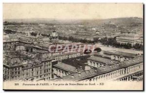 Paris Old Postcard View of Notre Dame View taken north