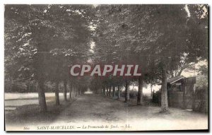 Saint Marcellin - The Promenade Joud CAFE - Old Postcard