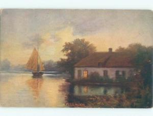 Divided-Back BOAT SCENE Great Nautical Postcard AB0350