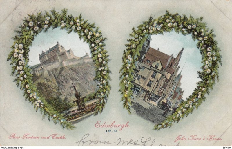 EDINBURGH , Scotland , 1912 ; 2 view Postcard