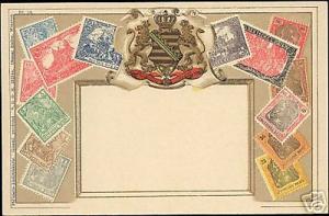 Germany Saxony, STAMP Postcard (1910s) Deutsches Reich