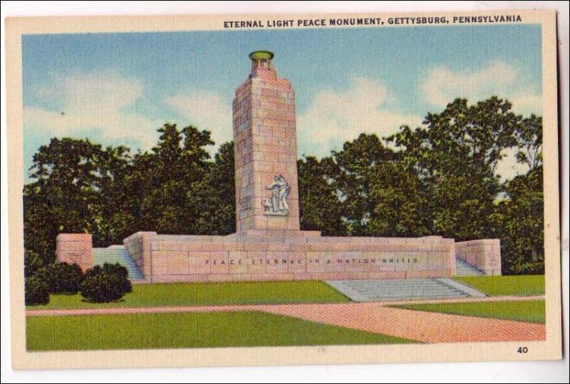 Eternal Light Peace Monument, Gettysburg PA