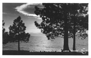 RPPC, NV Nevada  EVENING at ZEPHYR COVE~LAKE TAHOE   c1940's Frasher's Postcard