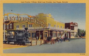 Last Frontier Village Hotel Las Vegas Nevada 1940s linen postcard