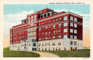 New Castle, PA Pennsylvania  JAMESON MEMORIAL HOSPITAL  1946 Linen Postcard