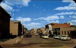 Rawlins Wyoming WY Classic Cars Street Scene Vintage Postcard