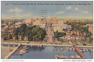 Florida Saint Petersburg Central Avenue From The Air Looking West From Yacht ...