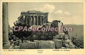 Postcard Old Anthenes The Parthenon