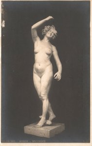 Vintage Postcard 1910's Salon 1905 Binder Bacchante Nude female sculpture Paris