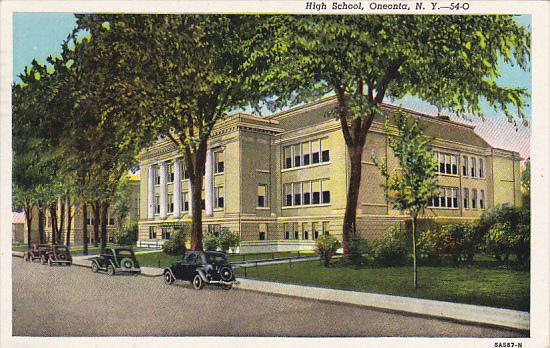 New York Oneonta High School 1947 Curteich