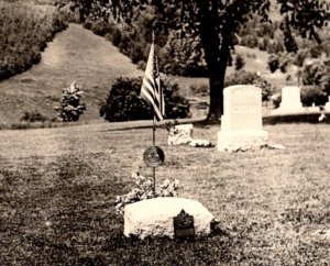 RPPC     American Legion Flags  Patriotic Grave   - Real Photo Postcard  c1917