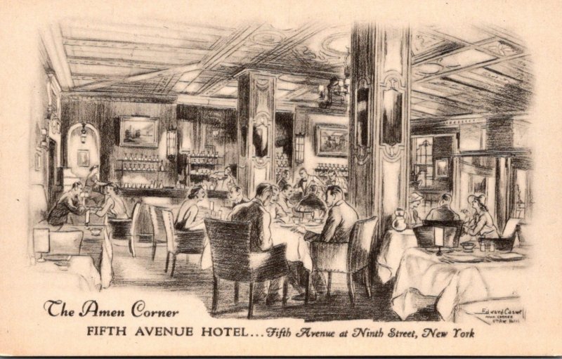 New York City Fifth Avenue Hotel The Amen Corner