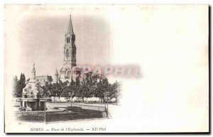 Old Postcard Nimes Place of Eesplanade