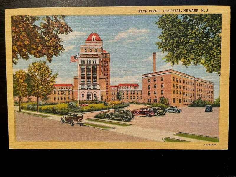 Vintage Postcard 1934 Beth Israel Hospital Newark New Jersey  