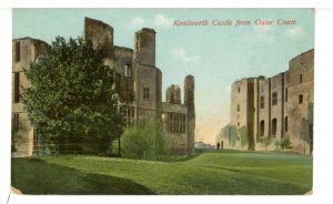 UK - England, Kenilworth Castle from Outer Court  (corner wear)