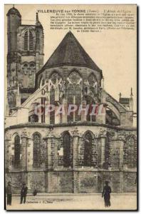 Old Postcard Villeneuve Sur Yonne L & # 39Abside L & # 39Eglise