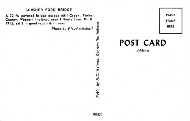 Bowsher Ford Covered Bridge - In Parke County, near Tangier IN, Indiana