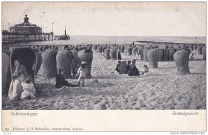 SCHEVENINGEN, Noord-Holland, Netherlands, 1900-1910's; Strandgezicht, Scene A...