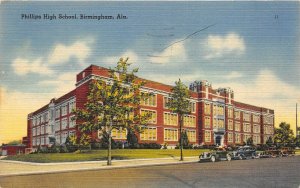 Birmingham Alabama 1946 Postcard Phillips High School