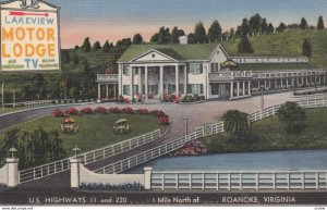 ROANOKE, Virginia, 1930-40s; Lakeview Motor Lodge