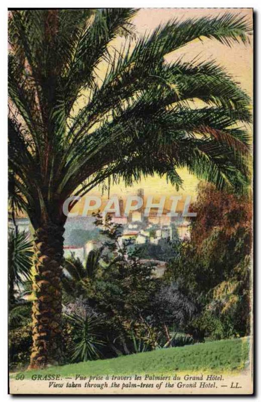 Old Postcard Grasse View Jack Travers has the Palms Grand Hotel