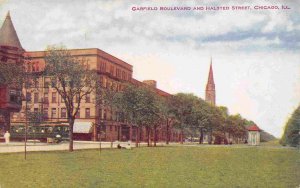 Garfield Boulevard Halsted Street Chicago Illinois 1910c postcard