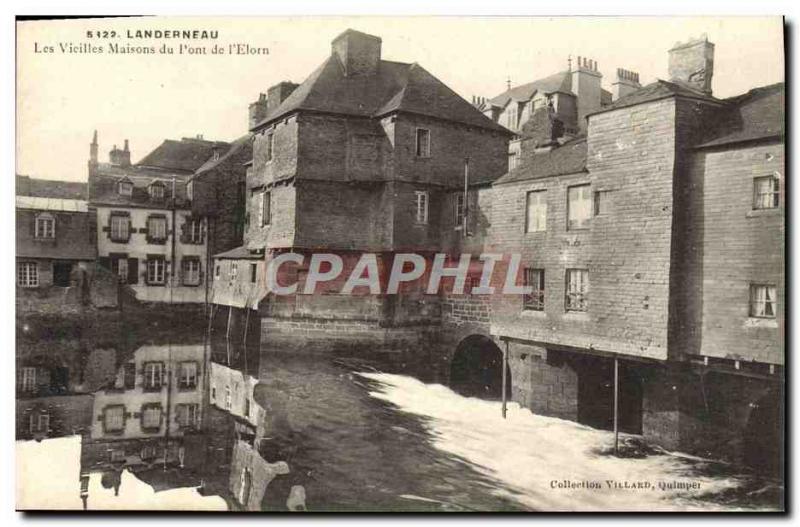 Old Postcard Landerneau Old Bridge Houses of & # 39Elorn