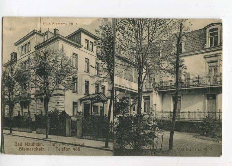 3059339 GERMANY Bad Nauheim Villa Bismarck Vintage PC 1912 year