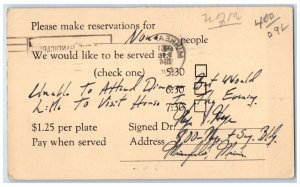 1949 Homecoming Chairman Minneapolis Minnesota MN Vintage Postal Card