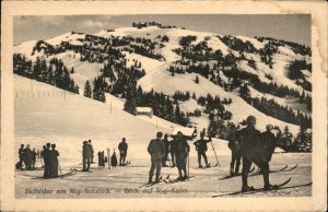 Lucerne /Schwyz Switzerland Rigi Rotstock Ski Slopes Rigi Kulm Vintage Postcard