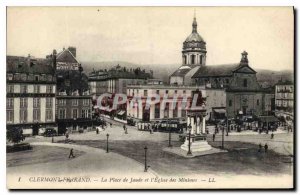 Postcard Old Clermont Ferrand Place de Jaude and the Church of the Minimes