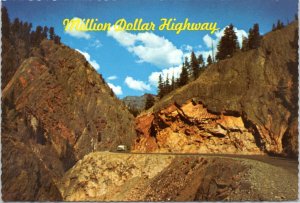 Postcard CO Million Dollar Highway - between Silverton and Ouray