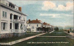 Washington WA Puget Sound Naval Station Officers Quarters c1910 Postcard