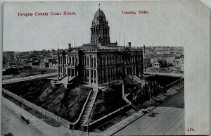 c1910 OMAHA NEBRASKA DOUGLAS COUNTY COURT HOUSE EARLY POSTCARD 14-73 