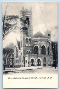 Syracuse New York Postcard First Methodist Episcopal Church 1905 Vintage Antique