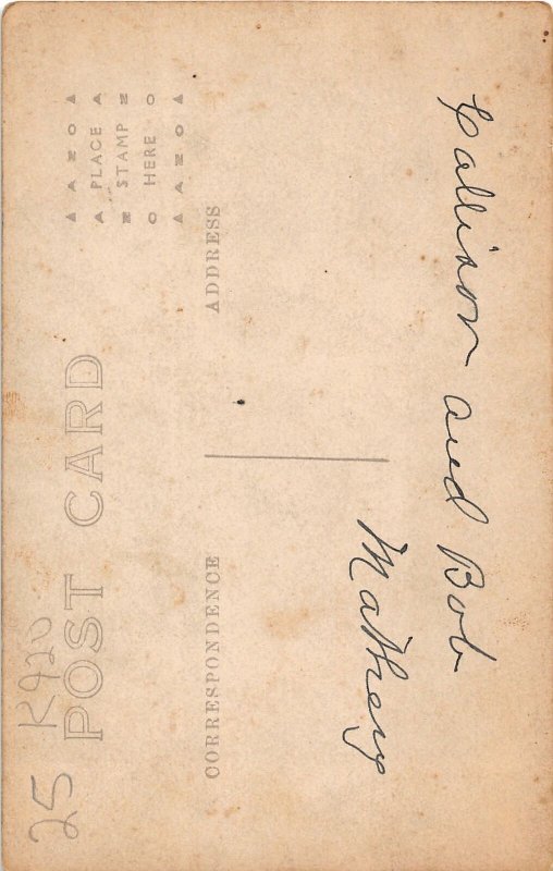 H97/ Interesting RPPC Postcard c1910 Two Men with Long Rifles Studio 46