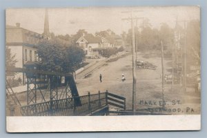 ROCKWOOD PA MARKET STREET ANTIQUE REAL PHOTO POSTCARD RPPC