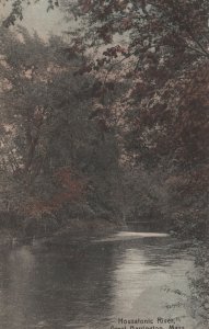 Vintage Postcard 1910's Housatonic River Trees Great Barrington Massachusetts MA