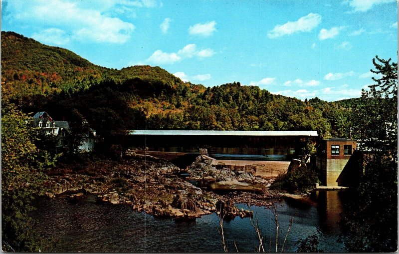 Haverhill New Hampshire NH Covered Bridge Ammonoosuc River Postcard Koppel VTG 