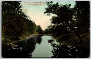 Parkersburg West Virginia 1909 Postcard The Lake Terrapin Park