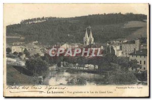 Old Postcard Louvesc general view and the Lake of the Grand Place