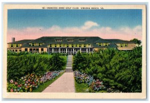 c1940s Princess Anne Golf Club View Virginia Beach Virginia VA Unposted Postcard