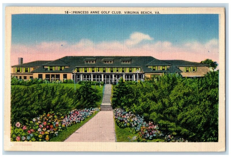 c1940s Princess Anne Golf Club View Virginia Beach Virginia VA Unposted Postcard