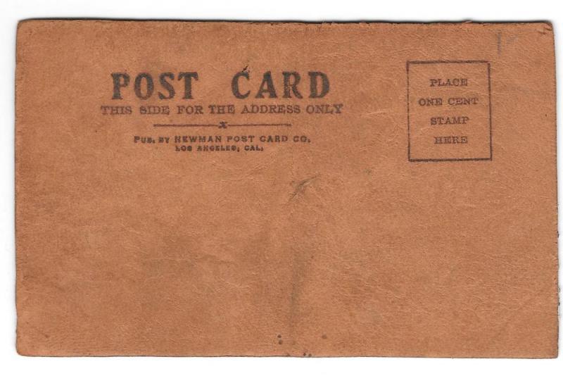 Vintage Leather Postcard Yours in Haste Spokane WA