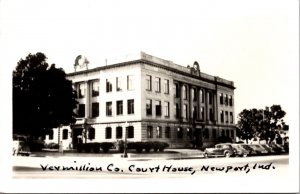 Real Photo Postcard Vermillion County Court House in Newport, Indiana