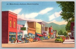 Andrews  North Carolina  Main Street   Postcard